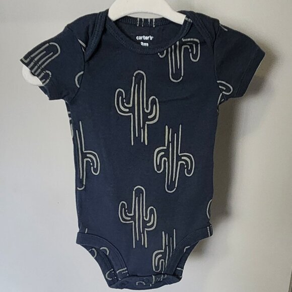 Carter's Baby Boy Onesie Set size 3 months Cactus Theme - Picture 2 of 4